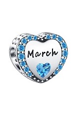 delightful little love charm silver birthstone charm for babies and kids